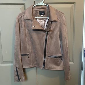 Tan faux suede jacket